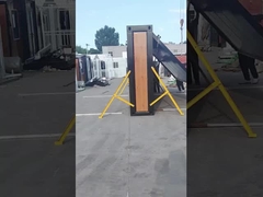 Sala de expansão com asa dobrada, porta-contentores, sala móvel