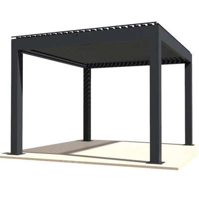 comprar Pavilhão Turning Louver de Alumínio Área exterior pátio Vila Jardim Cortina de rolos à prova de vento Pavilhão Elétrico de Alumínio online manufacture