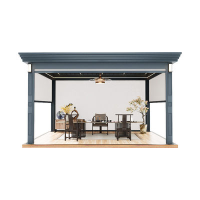 comprar Pavilhão ao ar livre Liga de alumínio mão nova persiana elétrica Pavilhão de pátio Pavilhão de lazer de pátio online manufacture