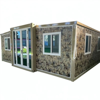 comprar Casa de contêiner dobrável de asa dupla Casa móvel expansível de três em um online manufacture