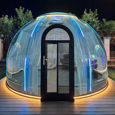 Full House Casa de bolhas estrelado com sala de sol de computador transparente Casa de bolhas domo