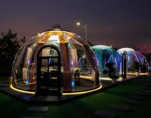 Tenda de céu à prova d'água Cúpula de bolhas Tenda de policarbonato de cúpula dupla transparente