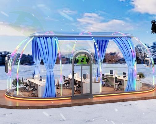 Modernos de moda pré-fabricados ao ar livre de forma elíptica infinitamente alongada Sala de estrelas para glamping Casa de cúpula geodésica para hotéis