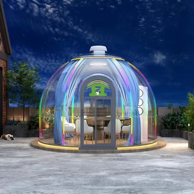 Tenda de Glamping de Cúpula Segura Retardante de Chama Tenda de Bolhas Transparente Inflavel