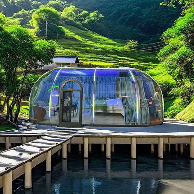 Tenda pré-fabricada de cúpula impermeável de casa de bolhas de policarbonato transparente para festas de hotel