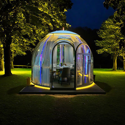 Tenda de iglu limpa PC Bolha Geodésica de Cúpula Tenda de policarbonato para Glamping ao ar livre para aplicações em parques e casas de contêineres