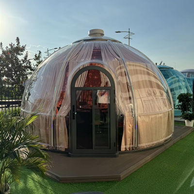Sonoridade Venda Quente Novo Design Hotel Policarbonato Cúpula Tenda PC Folha Cúpula Estrela Casa Bolha