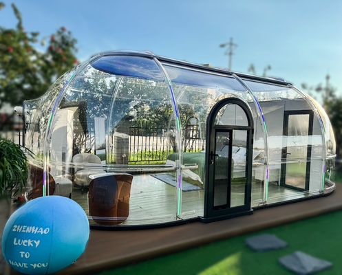 Produto de boa qualidade personalizado para o exterior Tenda de festa clara romântica cápsula de estrelas transparente