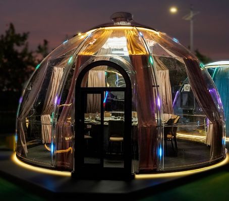 Casa de bolhas de material PC personalizado fácil de montar tenda de festa inflável para acampamento sala de bolhas transparente