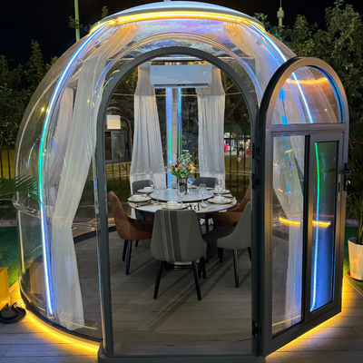 Moderno Design Hotel Modular PC pré-fabricado Crystal Dome Tent Casa de bolhas para jantar