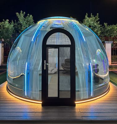 Loja de bolhas de aço inflável e material de PC para acampamento Hotel Villa ou Star Dome Room-Green House