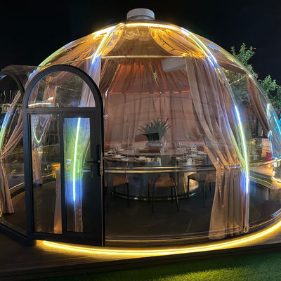 Novo design de tenda de domo de policarbonato modular pré-fabricado PC Casa de domo de bolha de cristal para resort