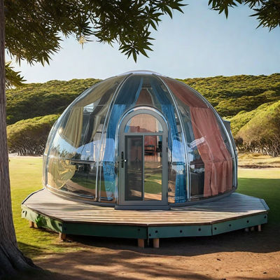 Resistente a UV Transparente PC Casa de bolhas Impermeável Geodésico Cúpula Tenda para Glamping ao ar livre Usado para entretenimento