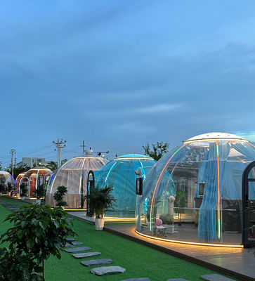 Glamping Jardim Casas pré-fabricadas Tendas de policarbonato Casa de cúpula dupla