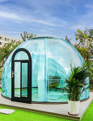 4.2m Diâmetro Full 360° Transparência PC Dome House Waterproof Bubble Tent para Jantar