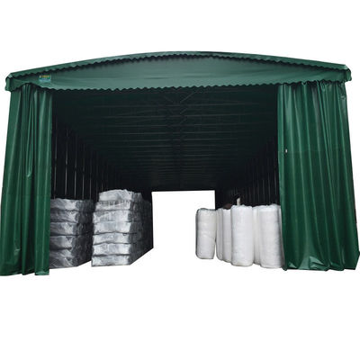 Large Warehouse Logistics Tenda elétrica com dossel ajustável de puxa-puxa e toldo de mudança retrátil em aço tipo metal