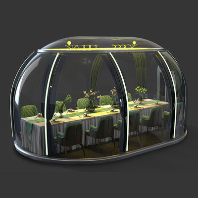 Camping ao ar livre Família de hóspedes Estrutura de aço Casa de tenda esférica com sala de bolhas transparente e sala de cúpula