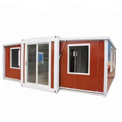 Sala de contêineres dobrável com asa dupla removível para casas de painéis de sanduíche Solução do canteiro de obras