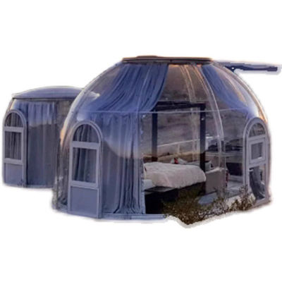 Estilo de design contemporâneo Hotel ao ar livre Camping Scenic Glass Room Spherical Tent Bubble House Homestay