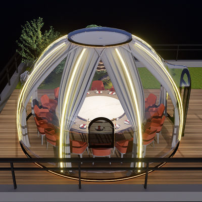 Camping ao ar livre Família de hóspedes Isolamento à prova de vento Sala de PC Hotel Catering Sala de bolhas Tenda transparente