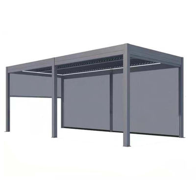 Loureiro Elétrico Pavilhão giratório Vila ao ar livre pátio Smart Flip Ecológico Sala de sol resistente ao vento Cortinas rolantes sombra do sol